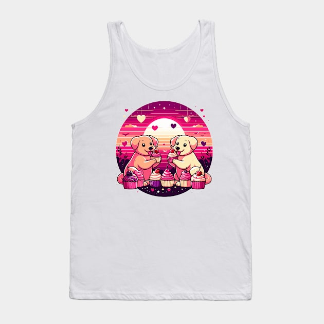 Puppies Love at Sunset Tank Top by Praiseworthy Essentials